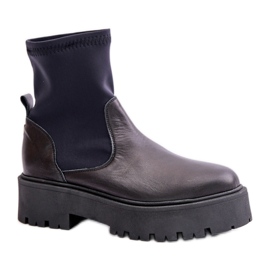Nazouvací kotníkové boty model Zazoo Black černý