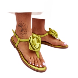 Step in style Žabkové sandály Model Carisma QQ-137 Lime - Krok ve velkém stylu zelený
