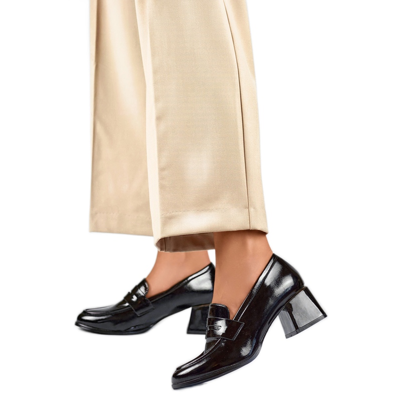 Lakované lodičky GD-FL471B, černé černá