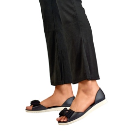 Dámské balerínky s mašlí BG162B, černé černá Dámské balerínky s mašlí BG162B, černé černá