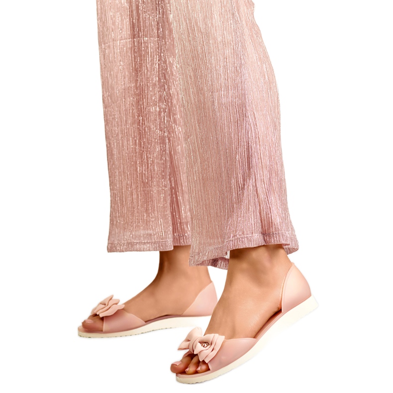 Gumové balerínky s mašlí BG162NU, růžové růžový