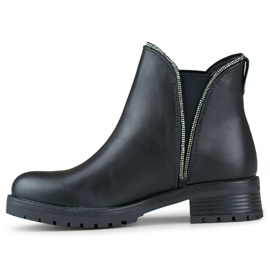 Dámské zateplené Chelsea Boots RXJ-169B, černé černý