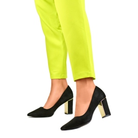 Dámské lodičky na vysokém podpatku GD-DO112A_B, černé černá Dámské lodičky na vysokém podpatku GD-DO112A_B, černé černá