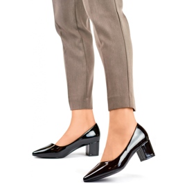 Dámské patentované lodičky CIC-312B, černé černá