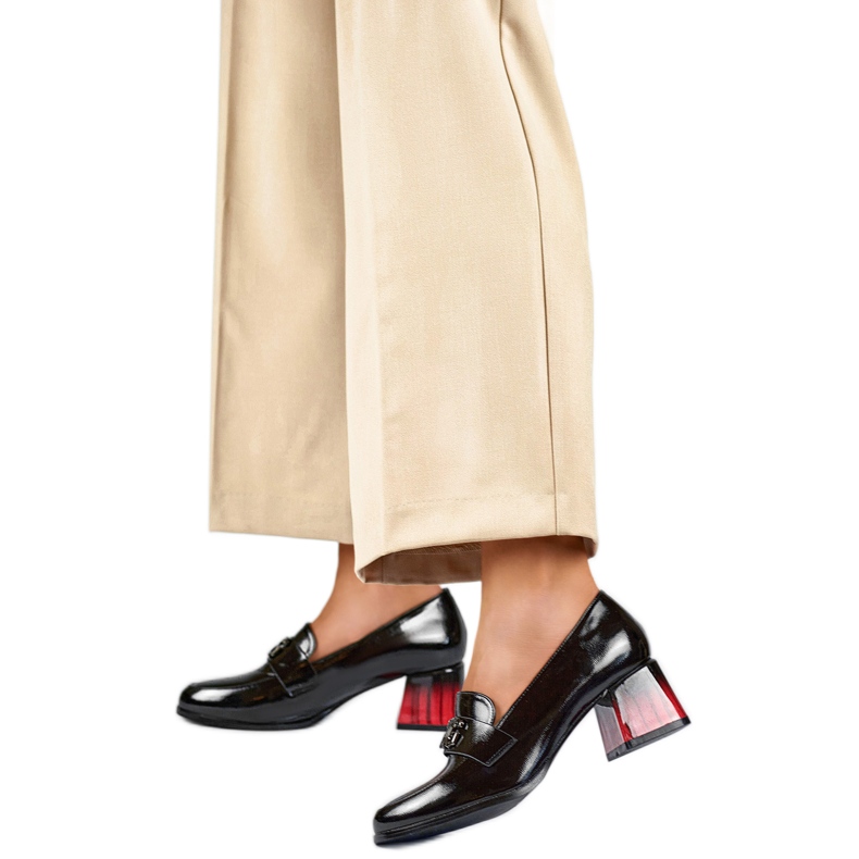 Dámské patentované lodičky GD-FL479-B černé černá