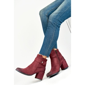 Kozačky Model Blaise 260041WI-SU Bordeaux Suede - PRIMO červený