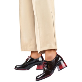 Dámské boty GD-FL439-B Lakovaná kůže černý