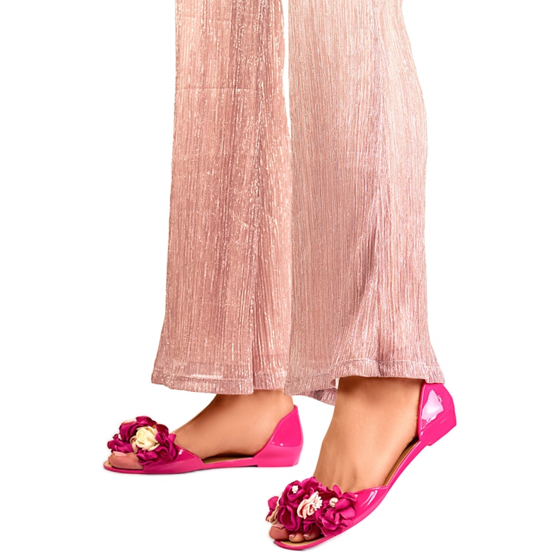 Dámské balerínky s ozdobou CK298FU růžový