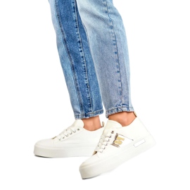 Dámské tenisky na platformě LY100W bílý Dámské tenisky na platformě LY100W bílý