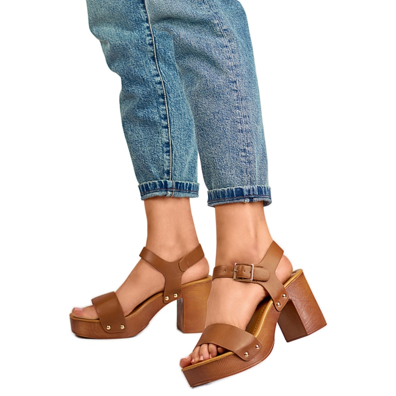 Dámské sandály 3993CA hnědý