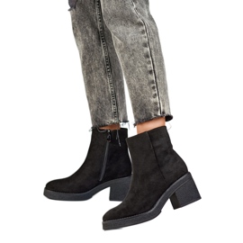 Dámské kozačky MS1508B černý