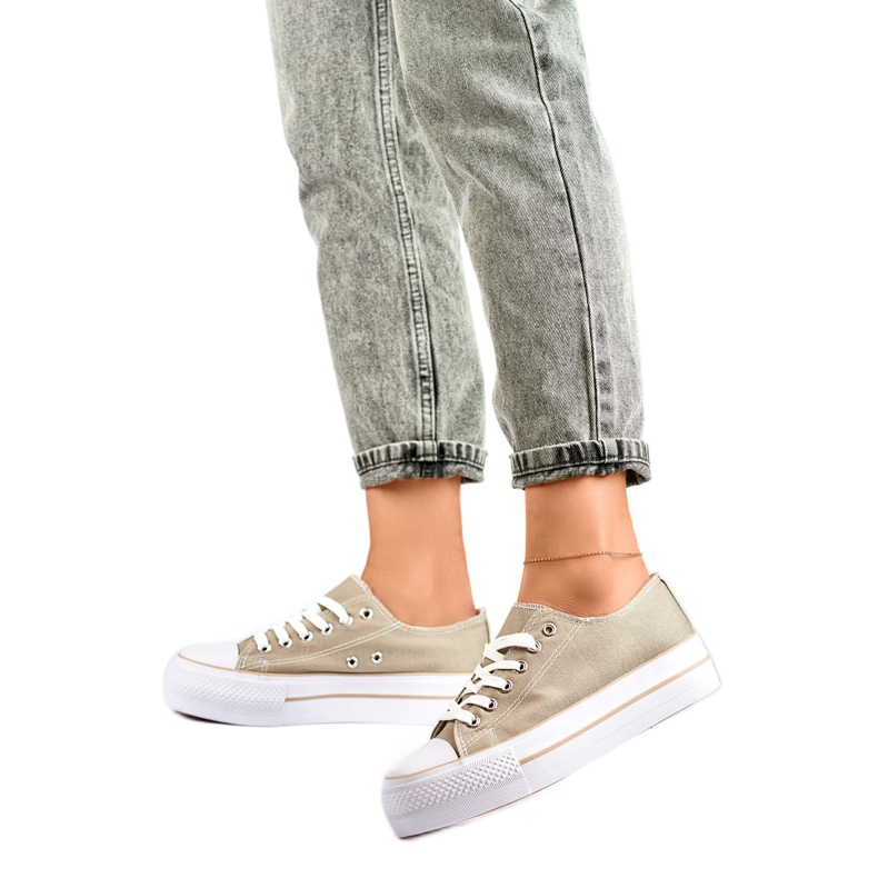 PRIMO Tenisky Model QY832-36D.G Šedé šedá PRIMO Tenisky Model QY832-36D.G Šedé šedá