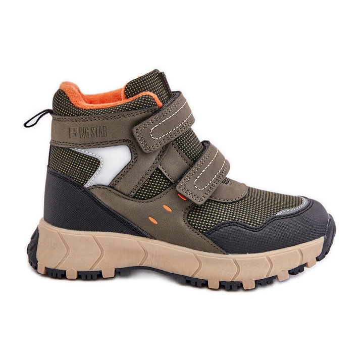 Zateplené dětské sněhule Big Star OO374129 Khaki zelená