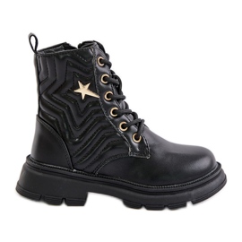 Zateplené dětské kotníkové boty na zip z ekokůže, Černá Liotira Zateplené dětské kotníkové boty na zip z ekokůže, Černá Liotira