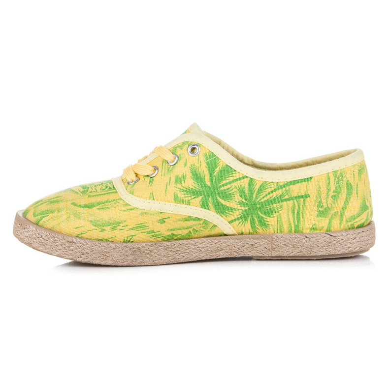 Vices Espadrilky na vázání žlutá