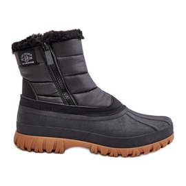 Dámské sněhule zateplené kožíškem, zip Lee Cooper LCJ-24-44-2866 černá černý