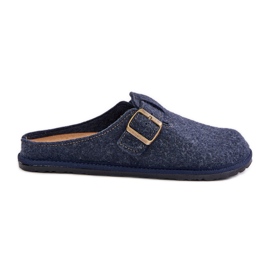 Pohodlné pánské pantofle s přezkou Inblu SI000019 Navy Blue modrý