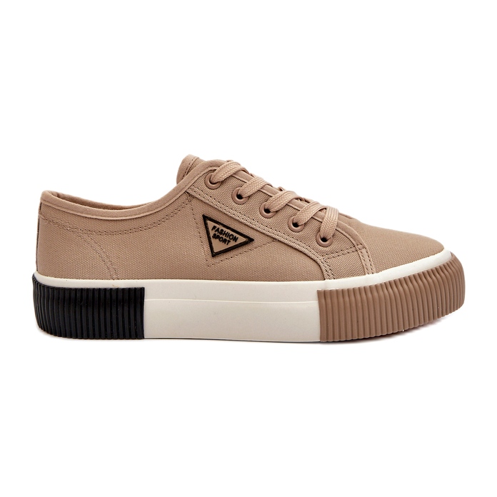 MSMG Dámské nízké tenisky, hnědé hnědý