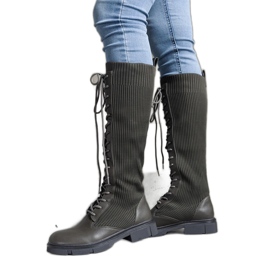 Zelené nazouváky s elastickým svrškem od Veradi zelený