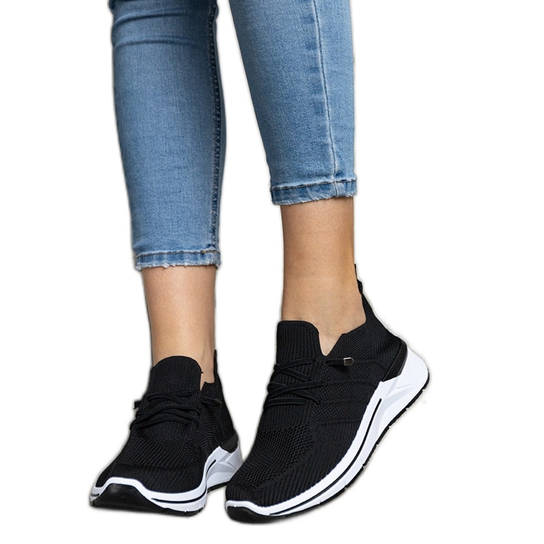 Černé nazouvací tenisky Gaberla černá