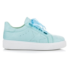 Wilady Semišové tenisky se stuhou modrý