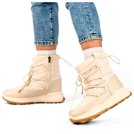 Dámské sněhule na platformě, béžové 24-16321BE béžový Dámské sněhule na platformě, béžové 24-16321BE béžový