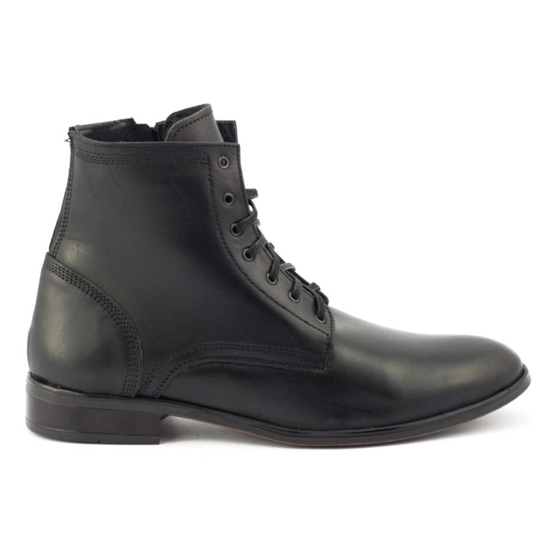 Olivier Pánské kožené Chelsea boots, nezateplené, 287 Black černá