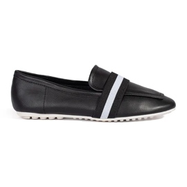 Černé elegantní slip-on balerínky černý