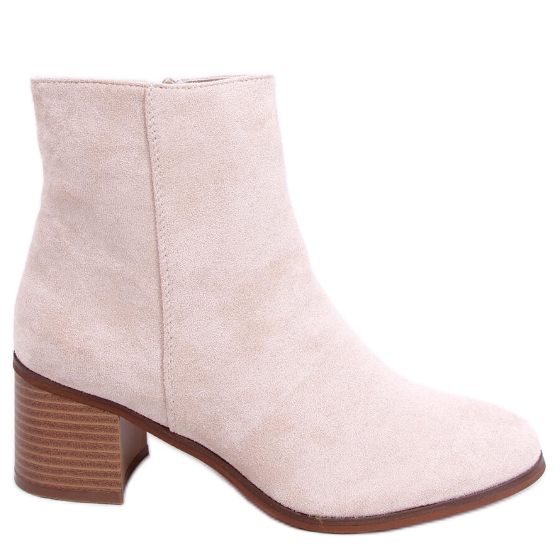 Klasické semišové kozačky Natina Beige béžový