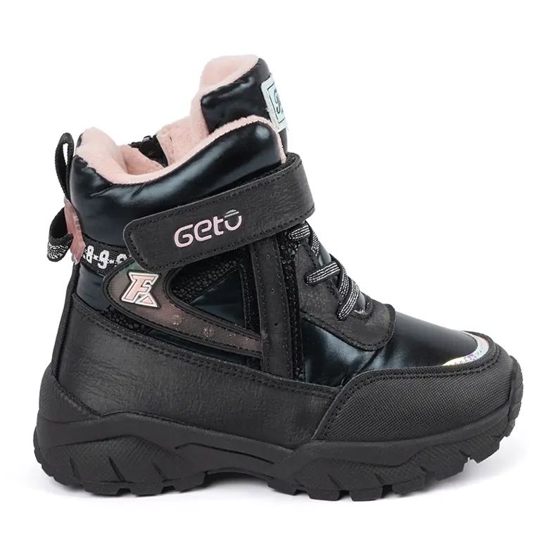 Černé dívčí boty se silnou podrážkou černá Černé dívčí boty se silnou podrážkou černá