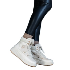 Světle béžové kotníkové boty se silnější podrážkou, Rosemarie béžový