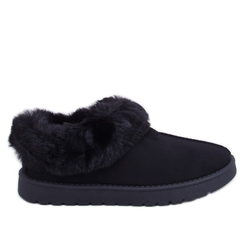 Krátké emu kalhoty zdobené kožešinou Fraley Black černá