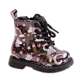 Dětské zateplené kozačky se zipem Unicorns Black Tiptop černý