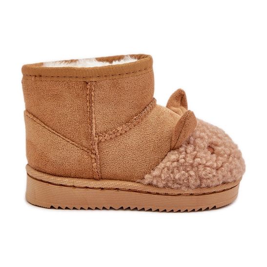 Zateplené dětské sněhule Lamy Camel Esandira béžový