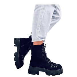 Šněrovací pracovní boty černé černý