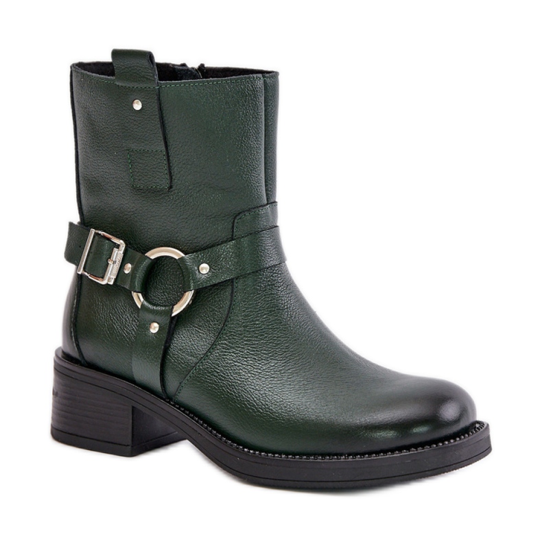 Kotníkové boty Zazoo 60480 Dark Green zelená