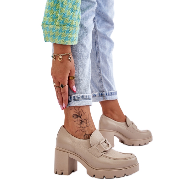 Boty Model 20097 Béžový lak