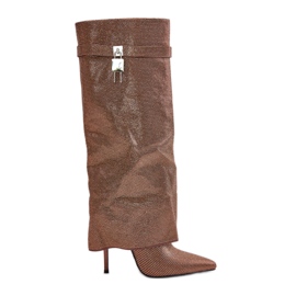 Boty model C-337 hnědé hnědý Boty model C-337 hnědé hnědý