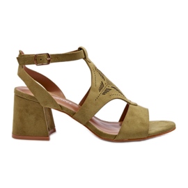 Sandály Model N24-028 Zelené zelený