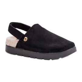 Pantofle Model 100-418 Černé černá Pantofle Model 100-418 Černé černá