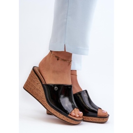 Step in style Černé žabky Sergio Leone KL213 černý