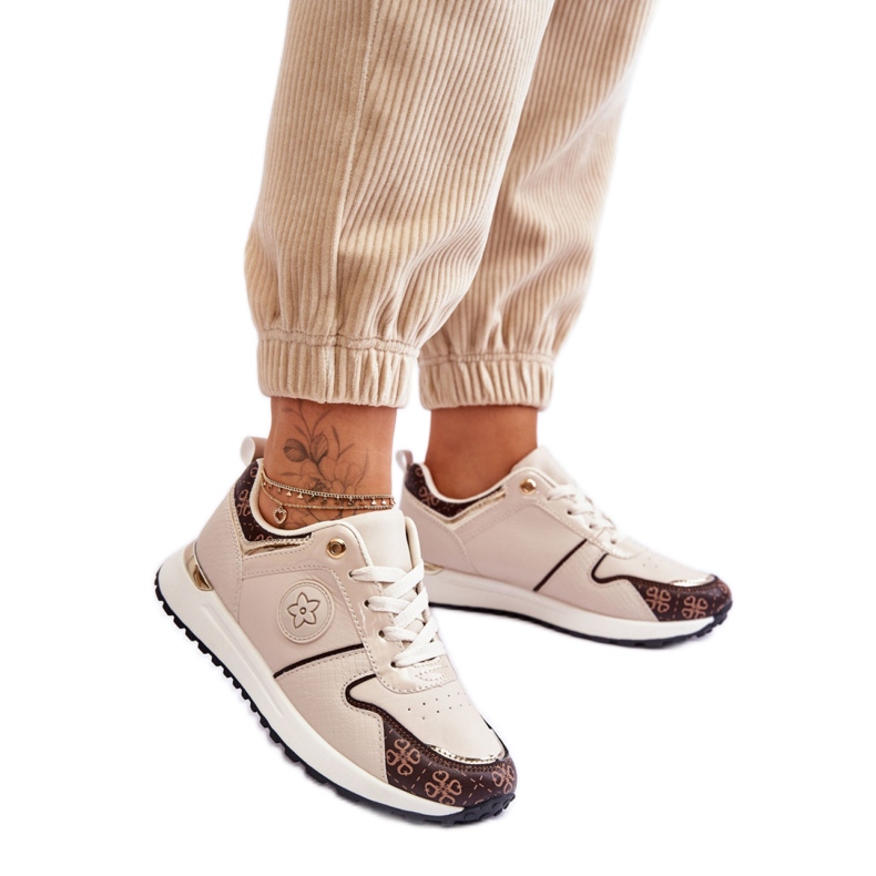 Sportovní obuv Model US6 Béžová/Hnědá béžový