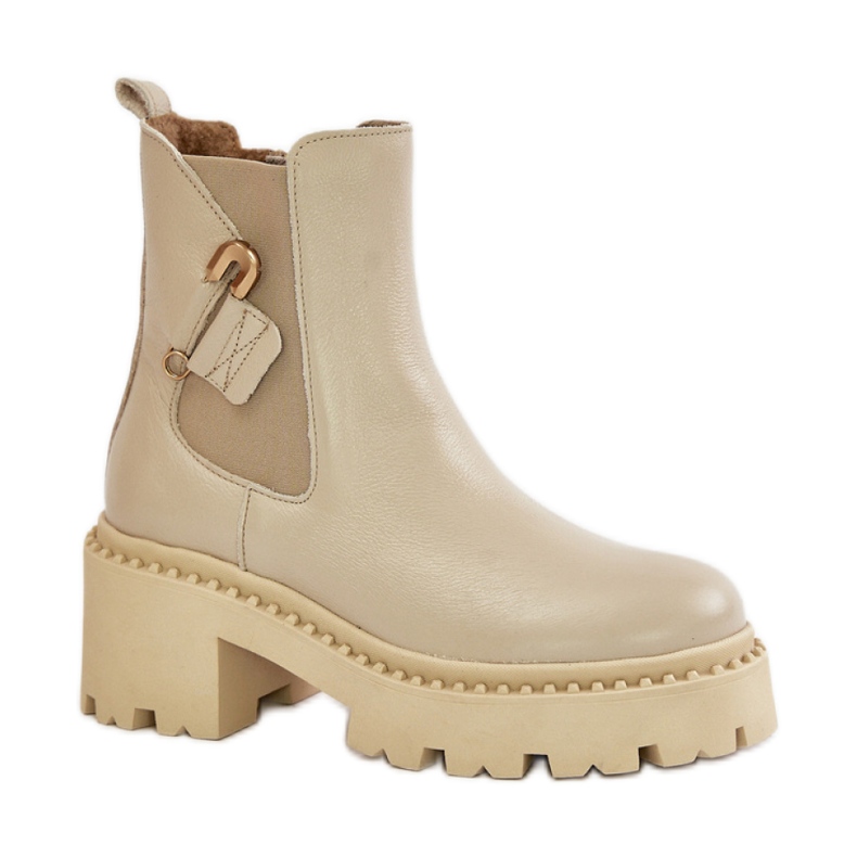 Boty Zazoo 60490 Světle béžové béžový