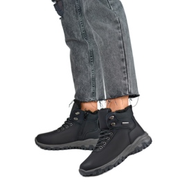 Trekingové boty model 3906-1B černé černý
