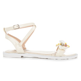 Vices Lakované Sandály S Motýlem žluť