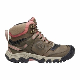 Trekingové boty Keen Ridge Flex Mid Wp KE-1024921 hnědé hnědý