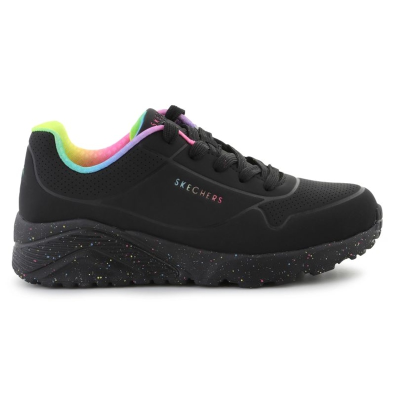 Boty Skechers Uno Lite Rainbow Speckle 310456L-BKMT černé černá