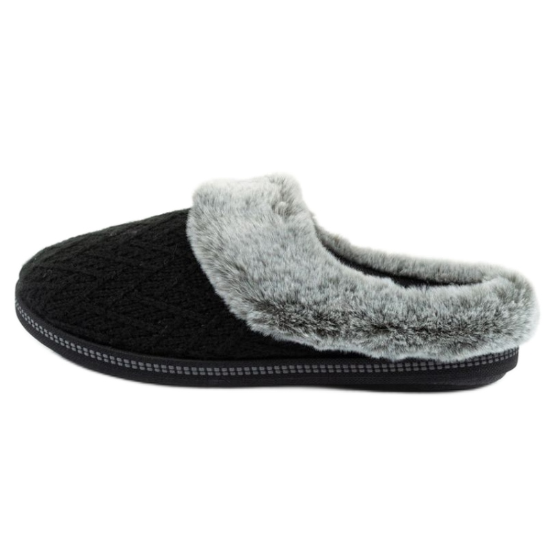 Dámské zateplené pantofle Skechers 167225/BLK černé černá