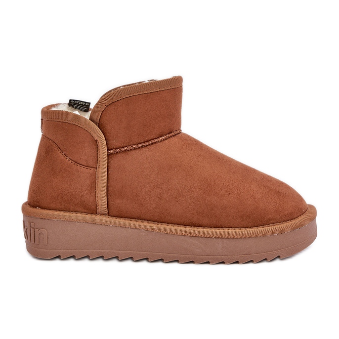 D.Franklin Dámské sněhule na platformě DFSH370010 Hnědé hnědý