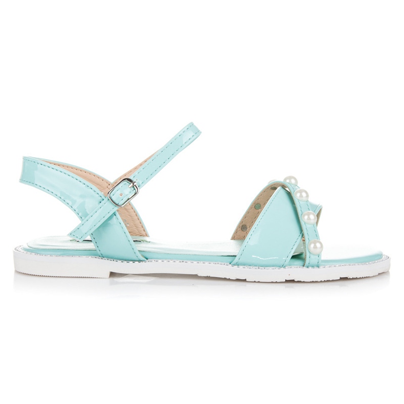 Vices Ploché sandály s perlami zelená